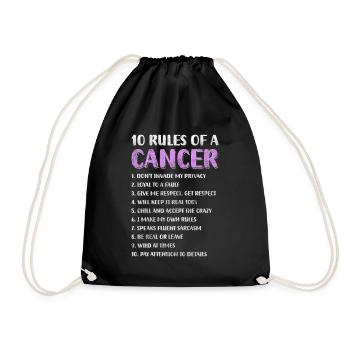 Cancer Planet - Drawstring Bag - black - Front