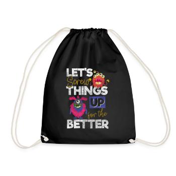 Monsters scare terribly cute - Drawstring Bag - black - Front