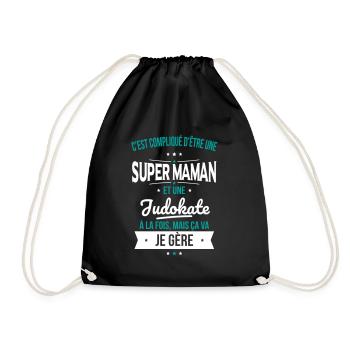 Compliqué d'être une super maman et une judokate - Sac de sport léger - noir - Devant