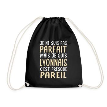 Je ne suis pas parfait mais je suis Lyonnais - Sac de sport léger - noir - Devant