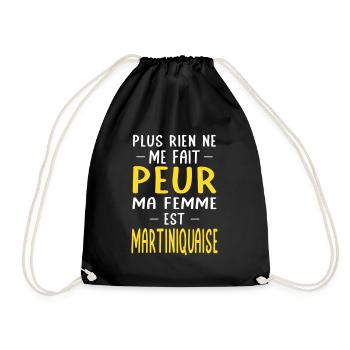 Rien ne me fait peur ma femme est Martiniquaise - Sac de sport léger - noir - Devant
