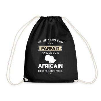 Je ne suis pas parfait mais je suis Africain - Sac de sport léger - noir - Devant