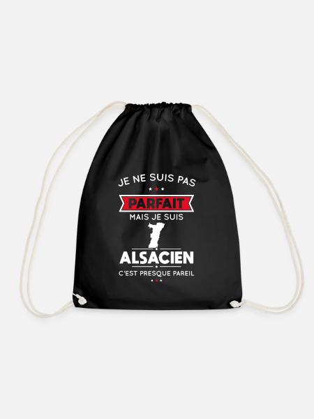 Je ne suis pas parfait mais je suis Alsacien - Sac de sport léger - noir