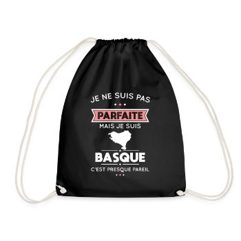 Je ne suis pas parfaite mais je suis Basque - Sac de sport léger - noir - Devant