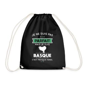 Je ne suis pas parfait mais je suis Basque - Sac de sport léger - noir - Devant