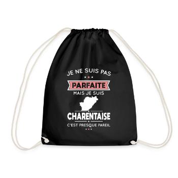 Je ne suis pas parfaite mais je suis Charentaise - Sac de sport léger - noir - Devant