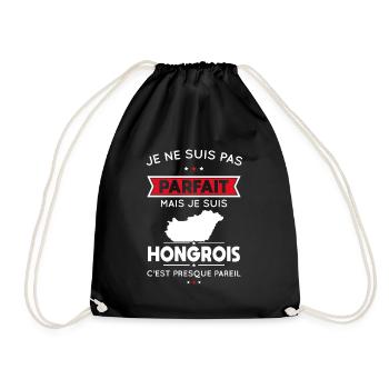 Je ne suis pas parfait mais je suis Hongrois - Sac de sport léger - noir - Devant