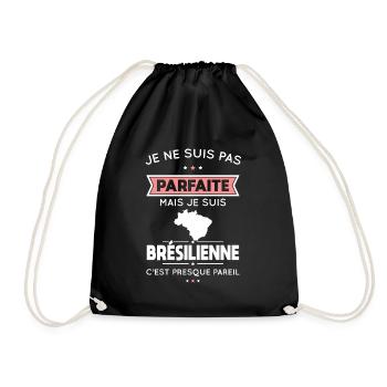 Je ne suis pas parfaite mais je suis Brésilienne - Sac de sport léger - noir - Devant