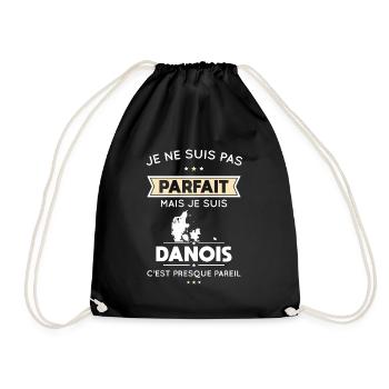 Je ne suis pas parfait mais je suis Danois - Sac de sport léger - noir - Devant
