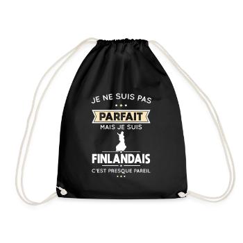 Je ne suis pas parfait mais je suis Finlandais - Sac de sport léger - noir - Devant
