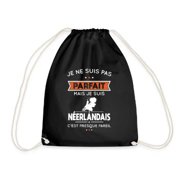 Je ne suis pas parfait mais je suis Néerlandais - Sac de sport léger - noir - Devant