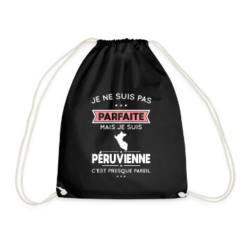 Je ne suis pas parfaite mais je suis Péruvienne - Sac de sport léger - noir - Devant