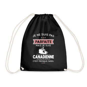 Je ne suis pas parfaite mais je suis Canadienne - Sac de sport léger - noir - Devant