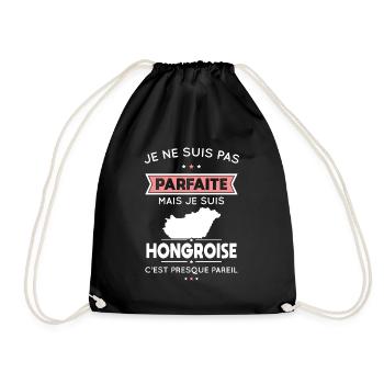 Je ne suis pas parfaite mais je suis Hongroise - Sac de sport léger - noir - Devant