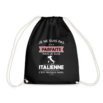 Je ne suis pas parfaite mais je suis Italienne - Sac de sport léger - noir - Devant