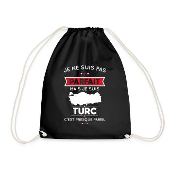 Je ne suis pas parfait mais je suis Turc - Sac de sport léger - noir - Devant