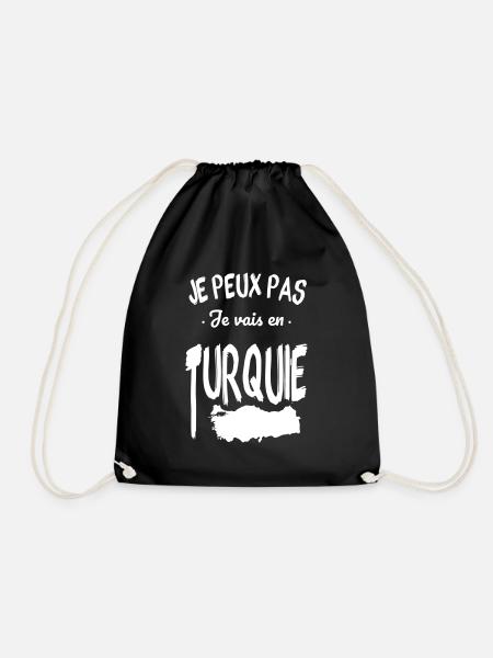 Je peux pas je vais en Turquie - Sac de sport léger - noir
