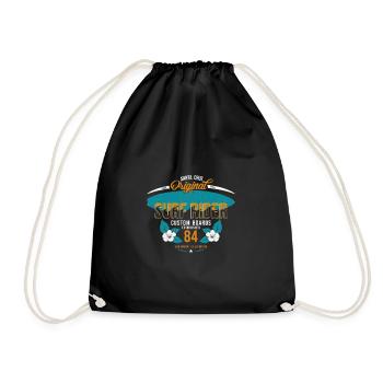Santa Cruz Beach California Retro Surfer T-Shirt - Sac de sport léger - noir - Devant