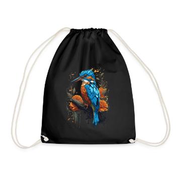 Blue Bird - Drawstring Bag - black - Front