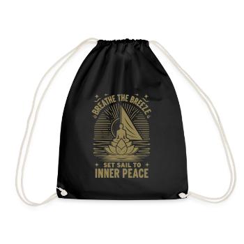 Segeln Yoga The Breeze Inner Peace - Turnbeutel - Schwarz - Vorne