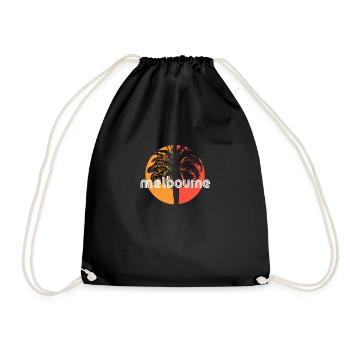 Melbourne Florida Artistic Vacation Souvenir Palm - Drawstring Bag - black - Front