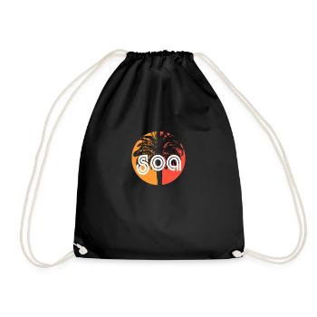 Goa Inde Vacances Artistique Souvenir Palmier - Sac de sport léger - noir - Devant