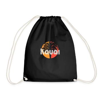 Kauai Hawaii Artistic Vacation Souvenir Palmier - Sac de sport léger - noir - Devant