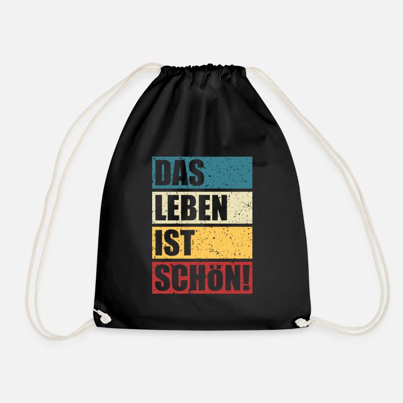 Das Leben ist schön - Turnbeutel - Schwarz