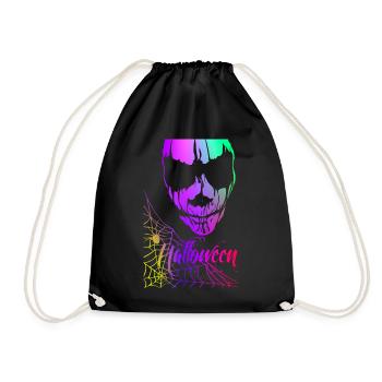 Scary Halloween – Rainbow - Drawstring Bag - black - Front