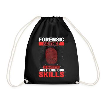 Forensik und forensische Wissenschaft - Turnbeutel - Schwarz - Vorne