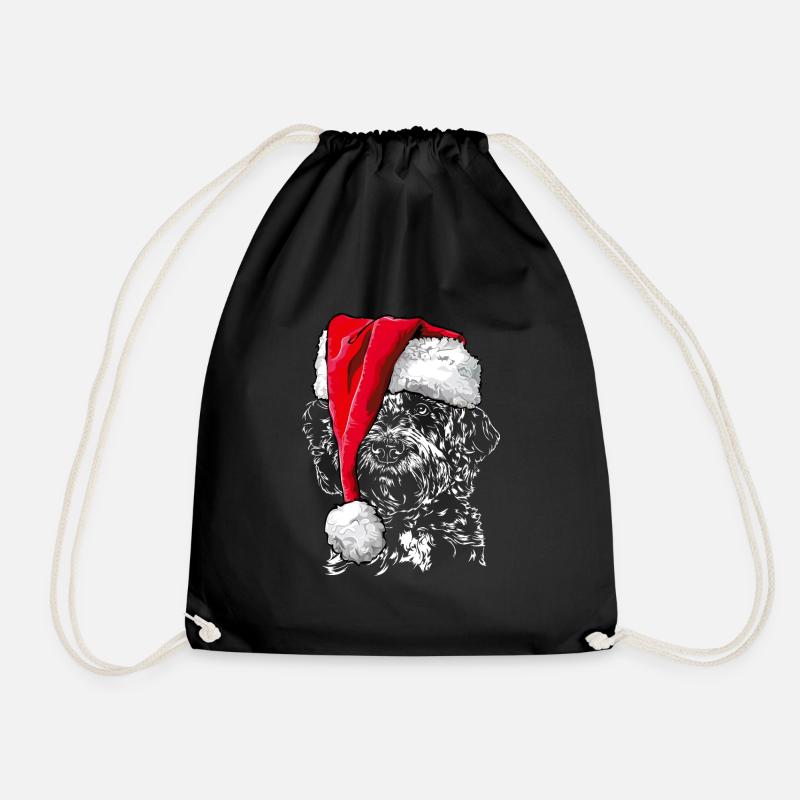 Santa DOODLE Weihnachten Wilsigns Labradoodle - Turnbeutel - Schwarz
