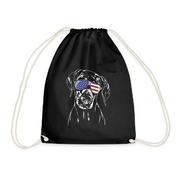 DOBERMAN Amérique Flag Dogs Wilsigns - Sac de sport léger - noir - Devant