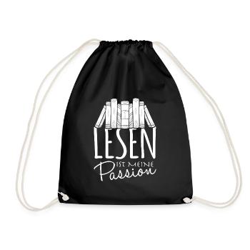 La lecture est ma passion - Sac de sport léger - noir - Devant