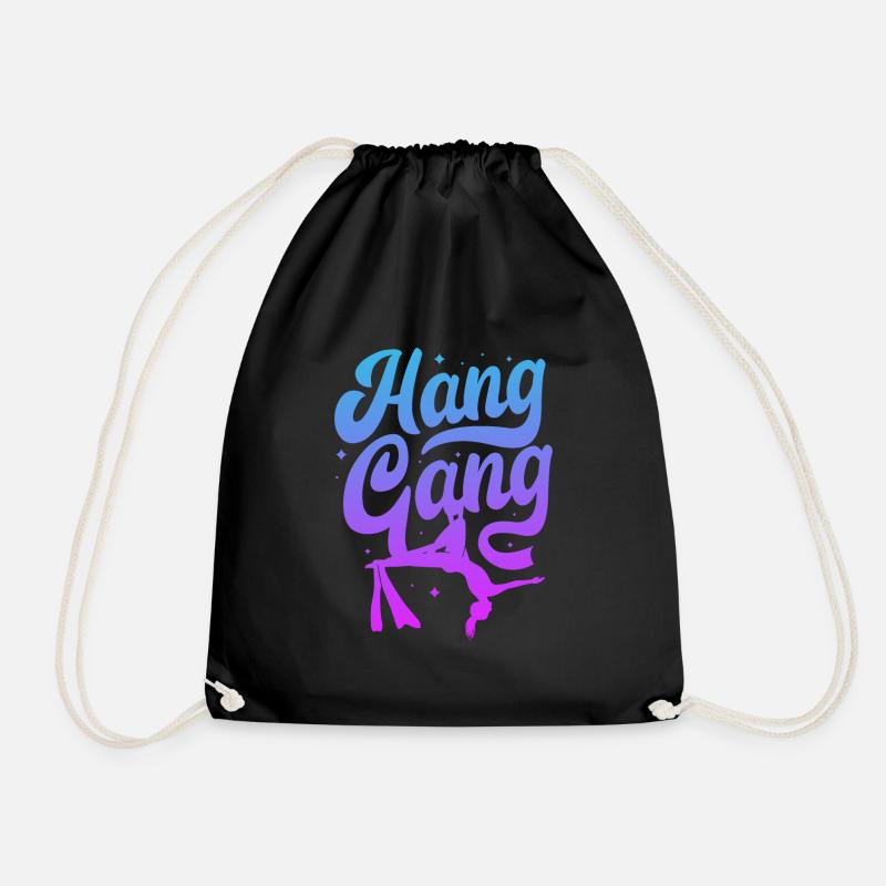 Hang Gang | Aerial Dancing - Drawstring Bag - black