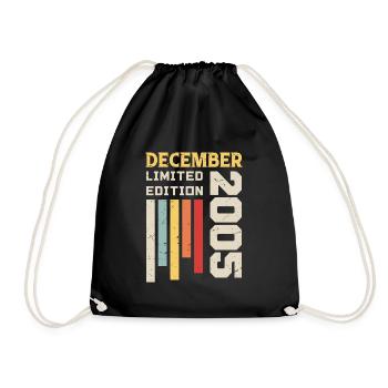 Décembre 2005 - Cadeau anniversaire Décembre 2005 - Sac de sport léger - noir - Devant