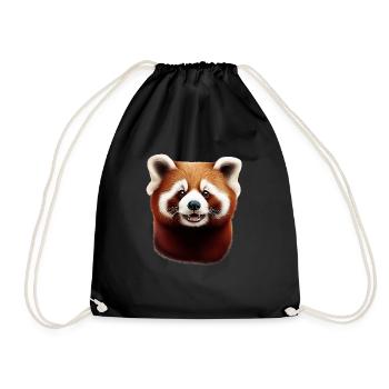 Roter Panda - Turnbeutel - Schwarz - Vorne