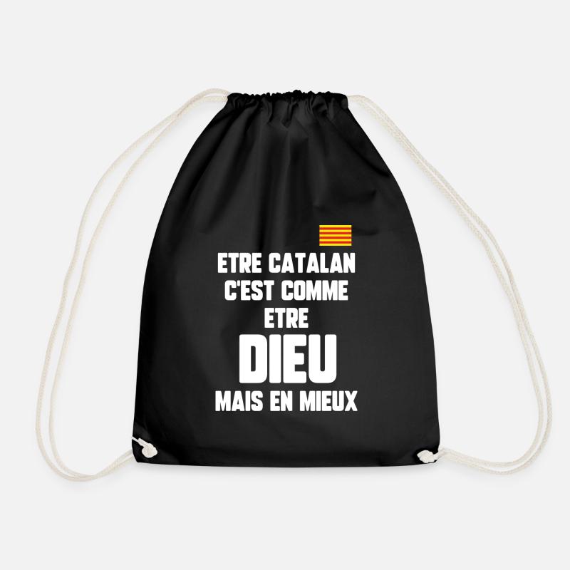 Catalan - Drawstring Bag - black