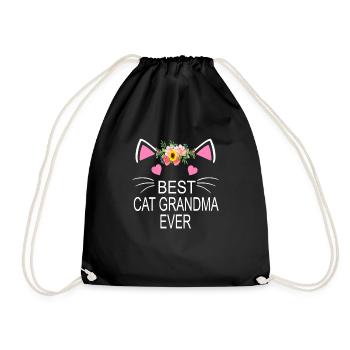 Meilleur chat Grand-mère Jamais Fête des mères Chat drôle - Sac de sport léger - noir - Devant