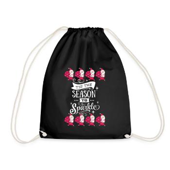Noël cadeau mousseux saison mousseuse - Sac de sport léger - noir - Devant