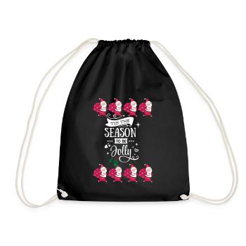 Pull moche cadeau de Noël saison jolly - Sac de sport léger - noir - Devant