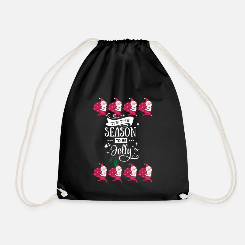 Weihnachten Ugly Geschenk Sweater Jolly Season - Turnbeutel - Schwarz