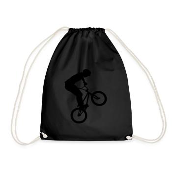 Women bmx men bmx bicycle cycling bmx boys - Drawstring Bag - black - Front