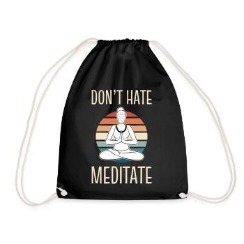 Méditation Méditer Yoga Yogi - Sac de sport léger - noir - Devant