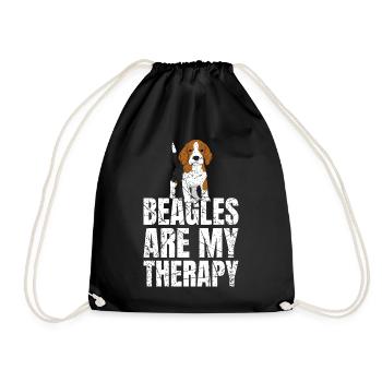 Les beagles sont mes chiens de thérapie - Sac de sport léger - noir - Devant