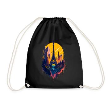 Abstract Tower of Paris - Drawstring Bag - black - Front