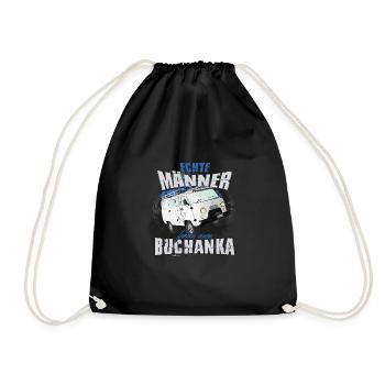 real men drive a buchanka - Drawstring Bag - black - Front