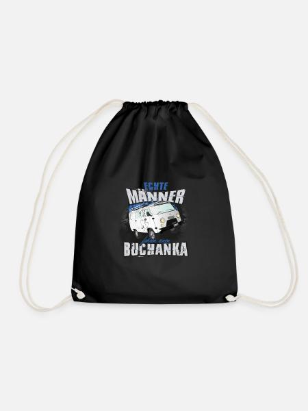 real men drive a buchanka - Drawstring Bag - black