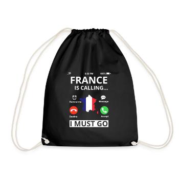 Drapeau français Le drapeau français appelle - Sac de sport léger - noir - Devant