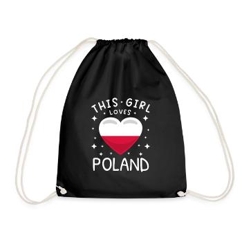 Poland Flag Used Look Polska Polish Flag - Drawstring Bag - black - Front