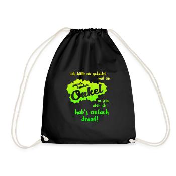 Super cooler Onkel Geschenk bester Onkel - Turnbeutel - Schwarz - Vorne